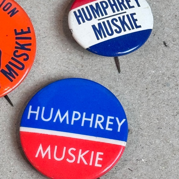 Humphrey Muskie Vintage Political Pinback Buttons - Picture 5 of 8